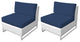 Miami Armless Sofa 2 Per Box in Navy