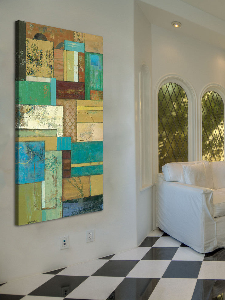 "Fossil Infusion IV" Painting Print on Wrapped Canvas by Julie Joy