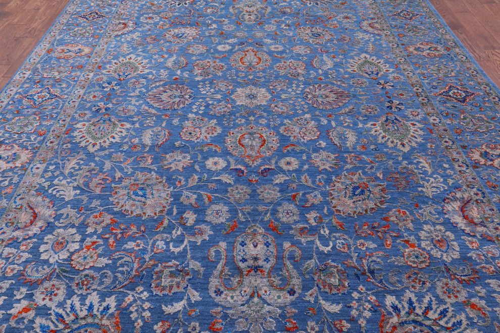 Wool and Silk Persian Handmade Rug 9' 2" X 12' 0" Q12087