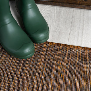 Ethan Modern Flatweave Solid, Brown, 6' Square