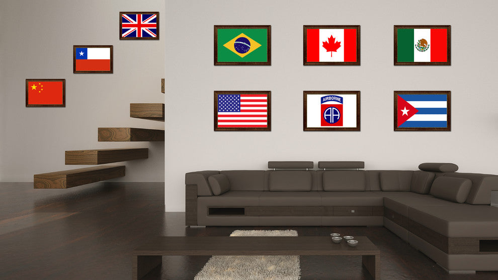US Army 82nd Airborne Military Flag Canvas Print, 27" x 39"