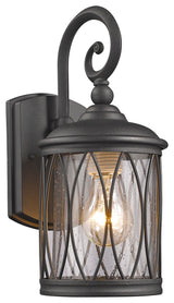 Dinadan 1 Light Black Outdoor Wall Sconce 13" High
