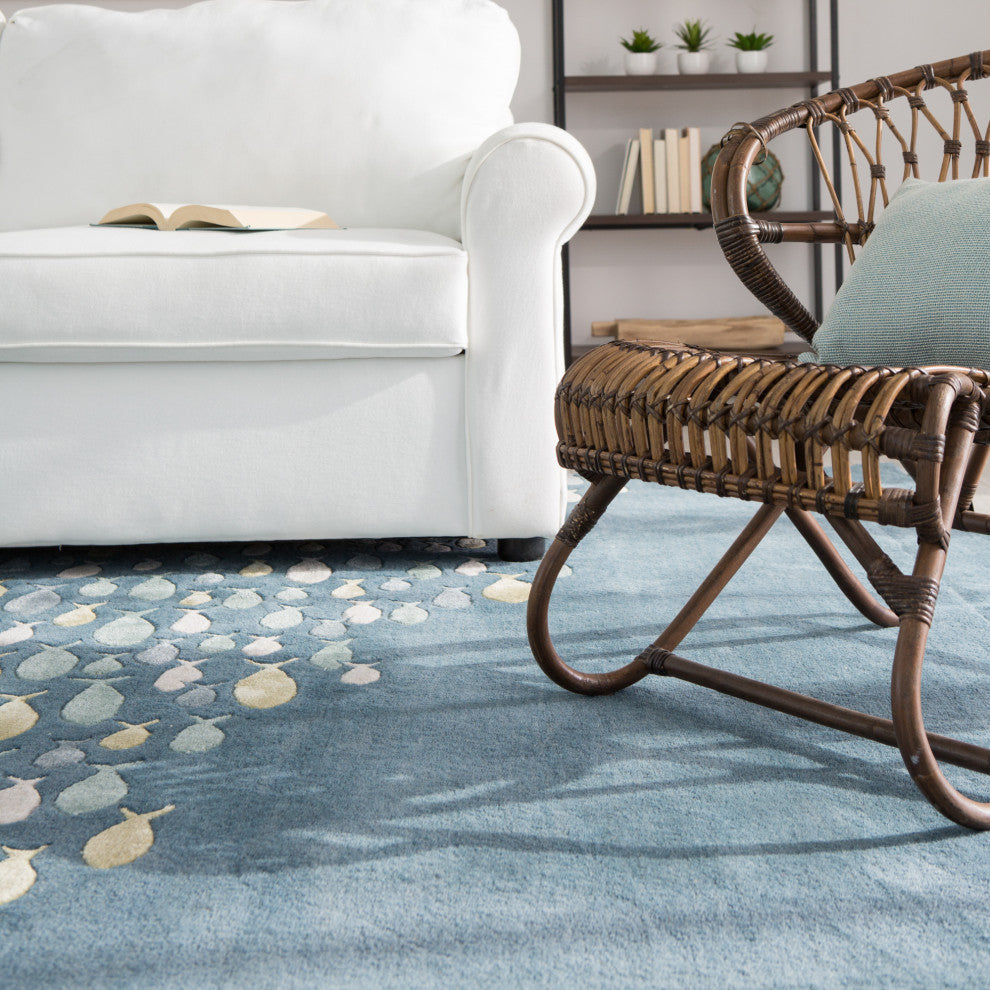 Jaipur Living Schooled Handmade Animal Blue/Gray Area Rug, 8'x11'