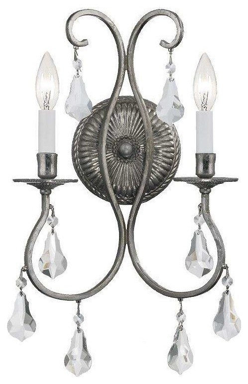Ashton 2-Light Sconce, Olde Silver Finish