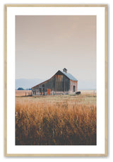 Raw Maple 16" x 20" "Serene Pastoral Elegance" Framed Barn Artwork