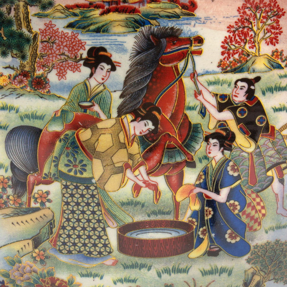 18" Horse in Meadow Porcelain Fishbowl