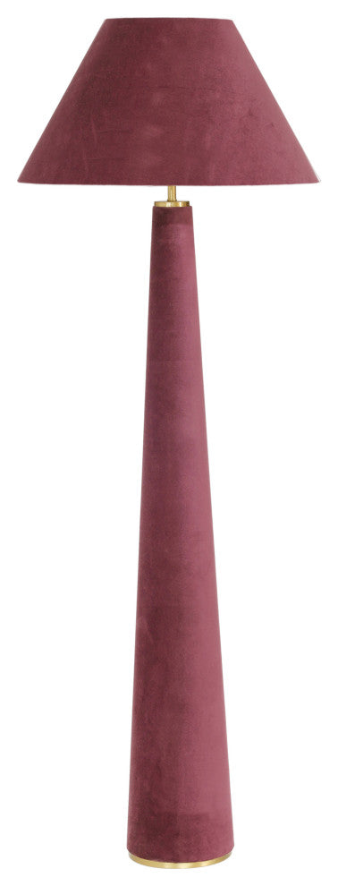 Graham Velvet Floor Lamp, Burgundy