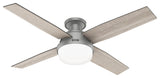 Matte Silver 52"Ceiling Fan from the Dempsey Collection