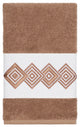 Linum Home Textiles Noah Embellished, Latte, Hand Towel, Single