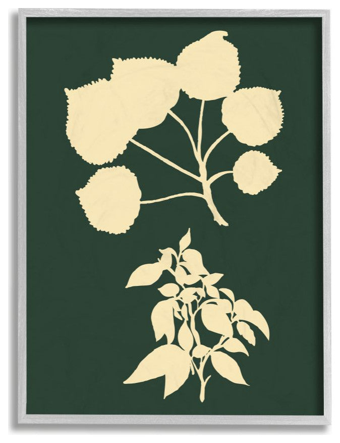 Plant Silhouette Yellow Green Design, 16"x20"