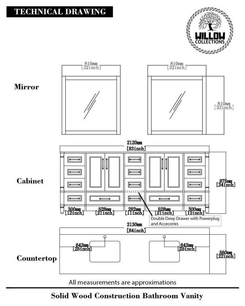 Aberdeen 84 Double Sink Bath Vanity in Coventry Gray 2" White Quartz