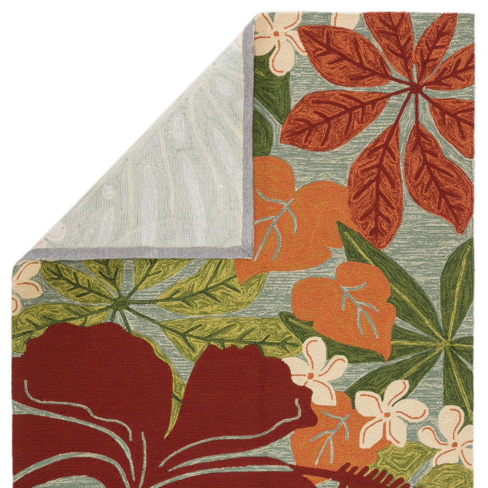 Jaipur Living Luau Indoor/Outdoor Floral Multicolor/Blue Area Rug, 2'x3'
