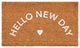 Calloway Mills Hello New Day Doormat, White, 24" X 36"
