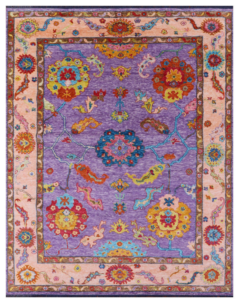 Turkish Oushak Hand-Knotted Wool Rug 9' 3" X 11' 9" - Q13540