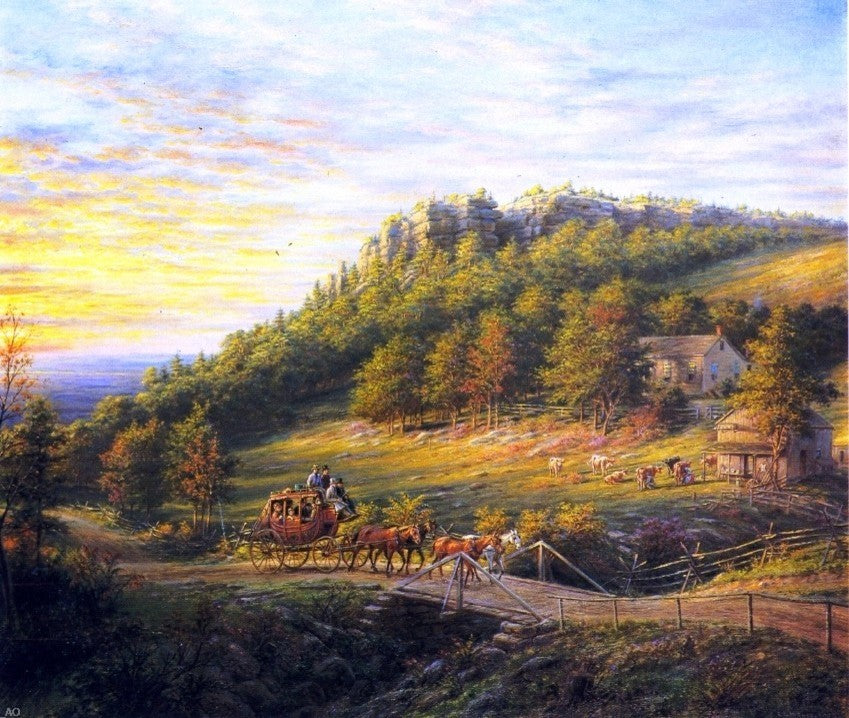 Edward Lamson Henry Bear Hill, Gallery Wrapped Canvas Print, 20"x25"