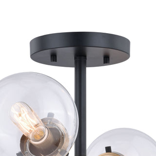 Orbit 20" Semi Flush Ceiling Light Oil Rubbed Bronze and Muted Brass