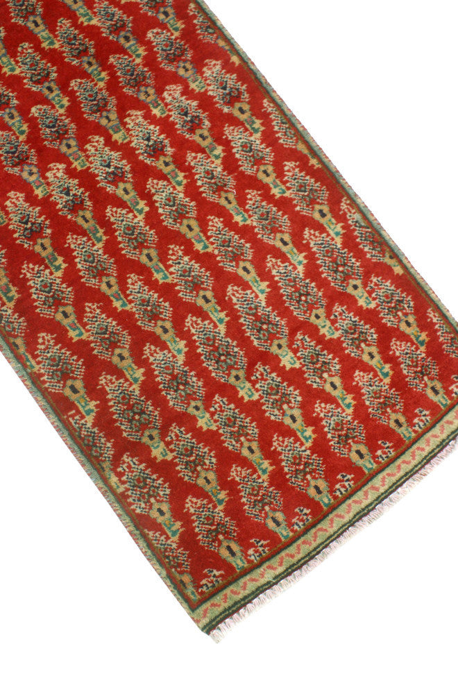 Fine Vintage Distressed Mariam Red/Beige Runner, 1'6x7'4