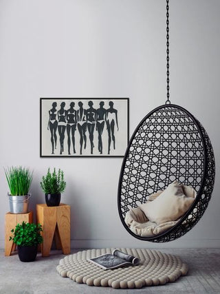 "Bikini Style" Floater Framed Painting Print on Canvas, 60"x40"