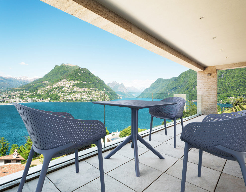 Compamia Sky Outdoor Dining Chair, Set of 2, Dark Gray