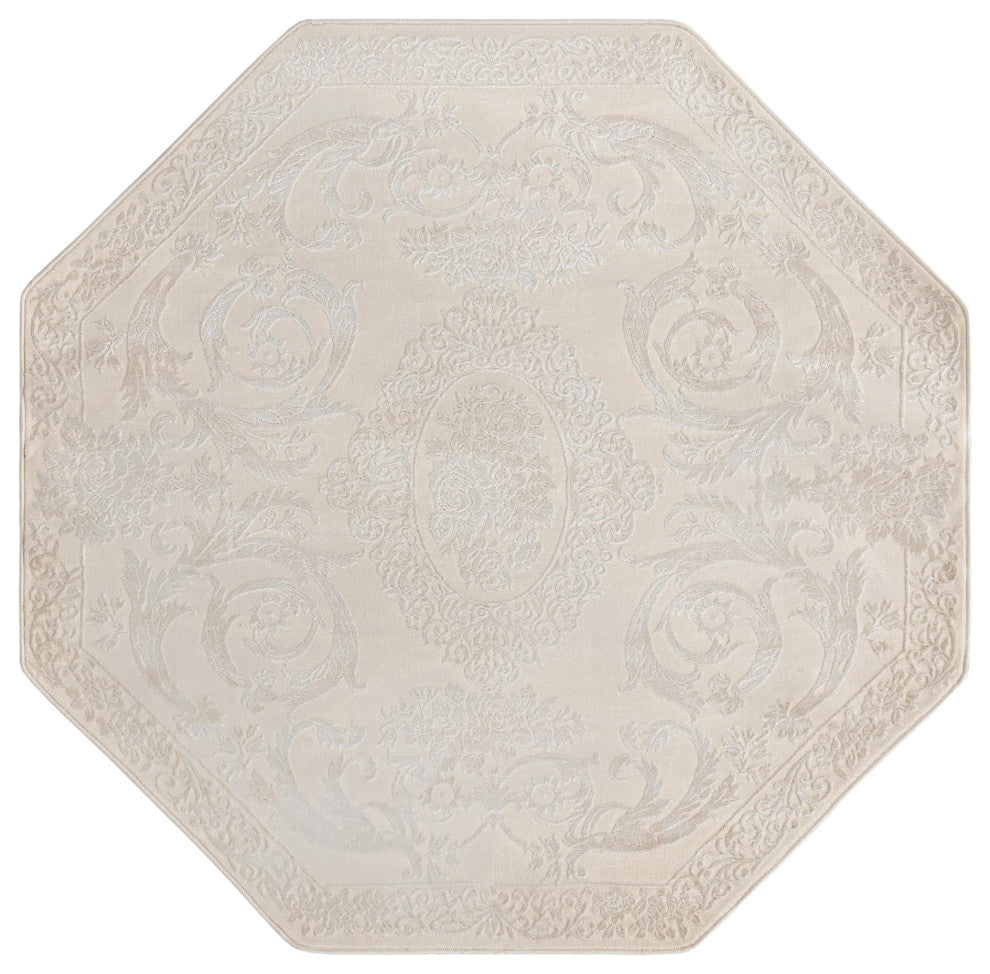Unique Loom Diana Finsbury Rug, Ivory, 7'10"x10' Oval
