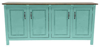 70" Modern Sideboard Buffet, Aqua Fiesta