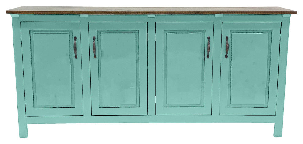70" Modern Sideboard Buffet, Aqua Fiesta