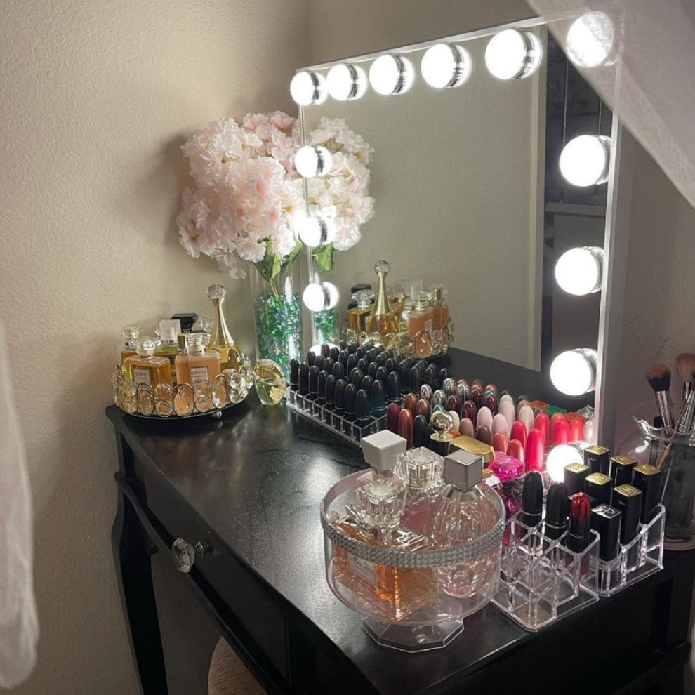 Hollywood Touch Duo Tone Wide LED Makeup Mirror, Silver