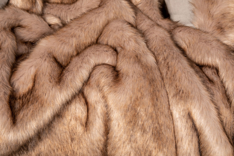 LUZIO Sable Vegan Faux Fur Rug/Throw 55.1x78.7