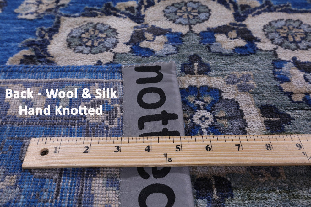 8' 1" X 9' 11" Persian Fine Serapi Handmade Wool & Silk Rug - Q13690