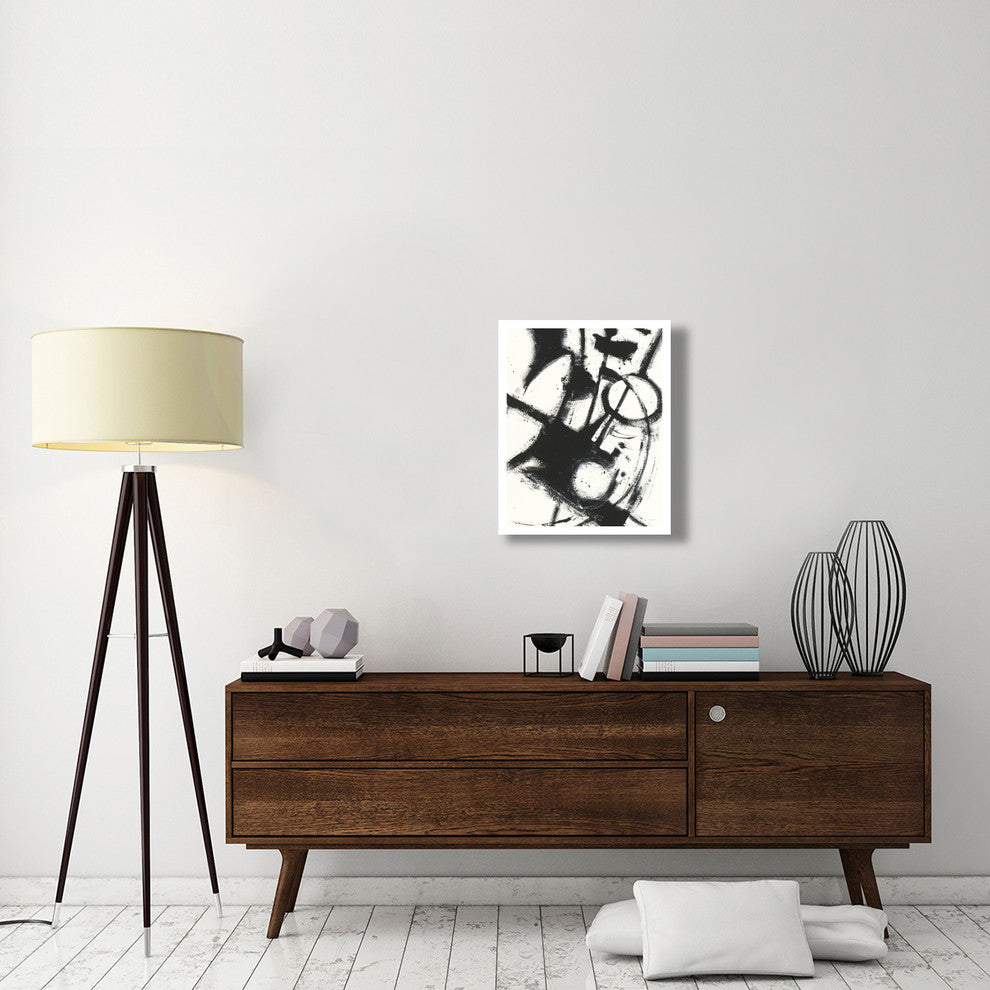 "Expression Abstract II White Crop" Paper Print by Shirley Novak, 22"x26"