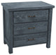 Barnwood Style Timber Peg 3-Drawer Chest, Smokey Gray