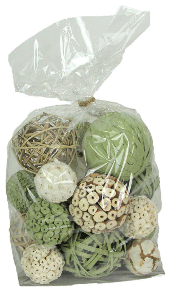 Bag of Natural Dried Green Floral Balls Home Decor Decorative Orbs Vase Filler
