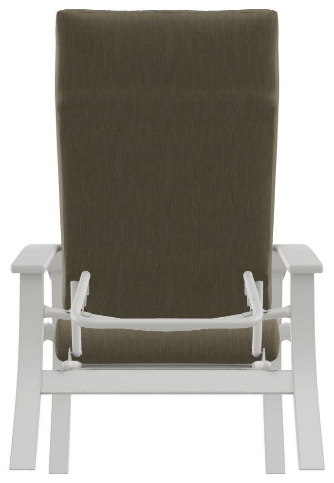 Belle Isle Cushion Outdoor Adjustable Back Chair, Huskie/Snow