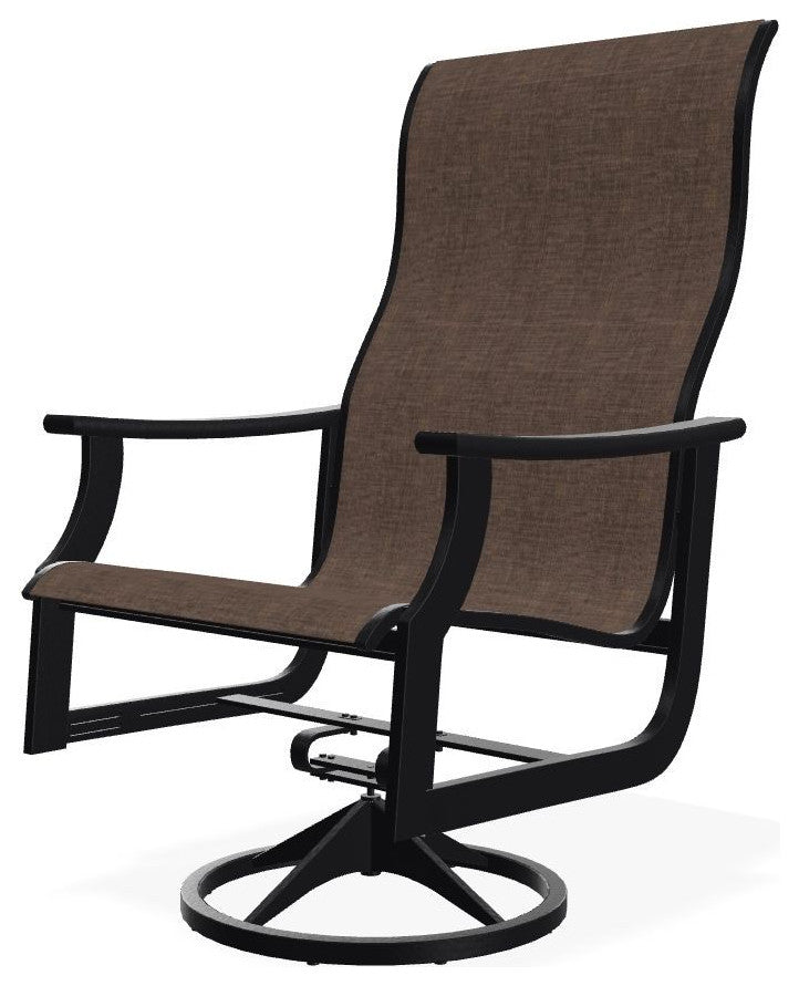 St. Catherine Sling Outdoor Supreme Swivel Rocker, Mocha/Black