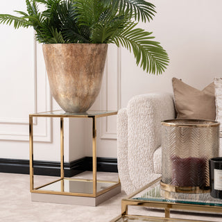 Savannah Breeze End Table, Bright Gold