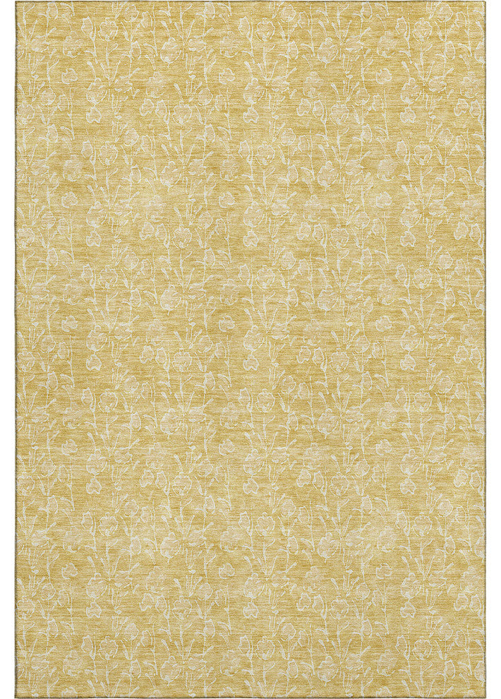 Premium Machine Washable Mayfield AMF691 Gold 9' x 12' Rug