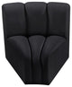 Arc Upholstered Modular Component, Black, 1-Piece: Curved Corner, Velvet