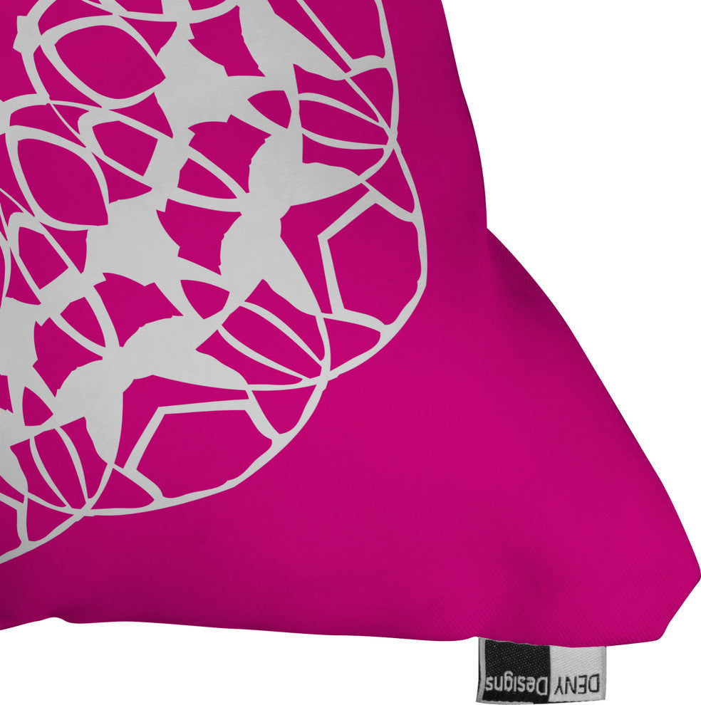 Deny Designs Karen Harris Mod Medallion Magenta Outdoor Throw Pillow