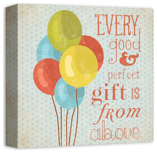 Balloons Gift From Above 12x12 Canvas Wall Art