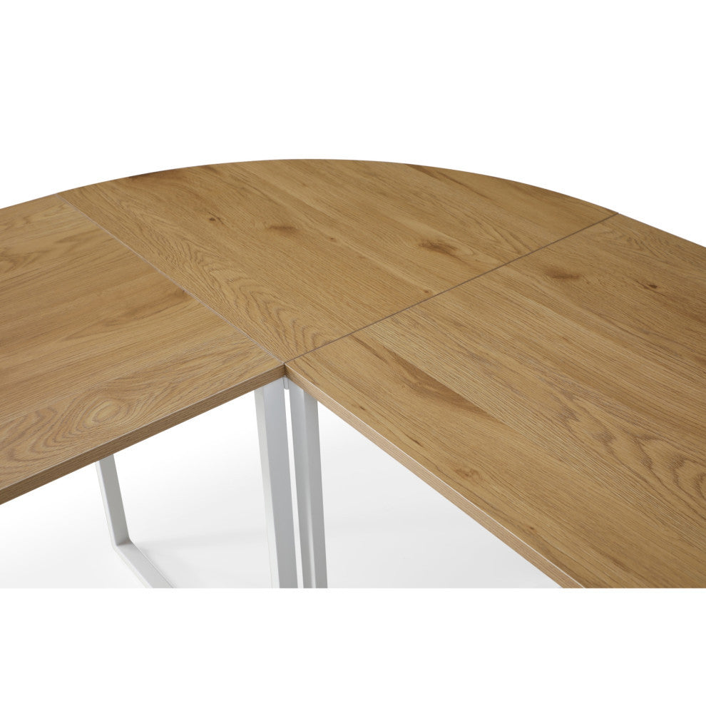 Loft Lyfe Zeus Desk, L-Shaped, Natural/White