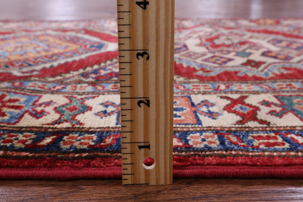 2' 6" X 7' 1" Super Kazak Hand Knotted Wool Runner Rug - Q12965