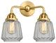 Innovations 288-2W-SG-G142 Chatham 2 Light 14" Bath Vanity Light, Satin Gold