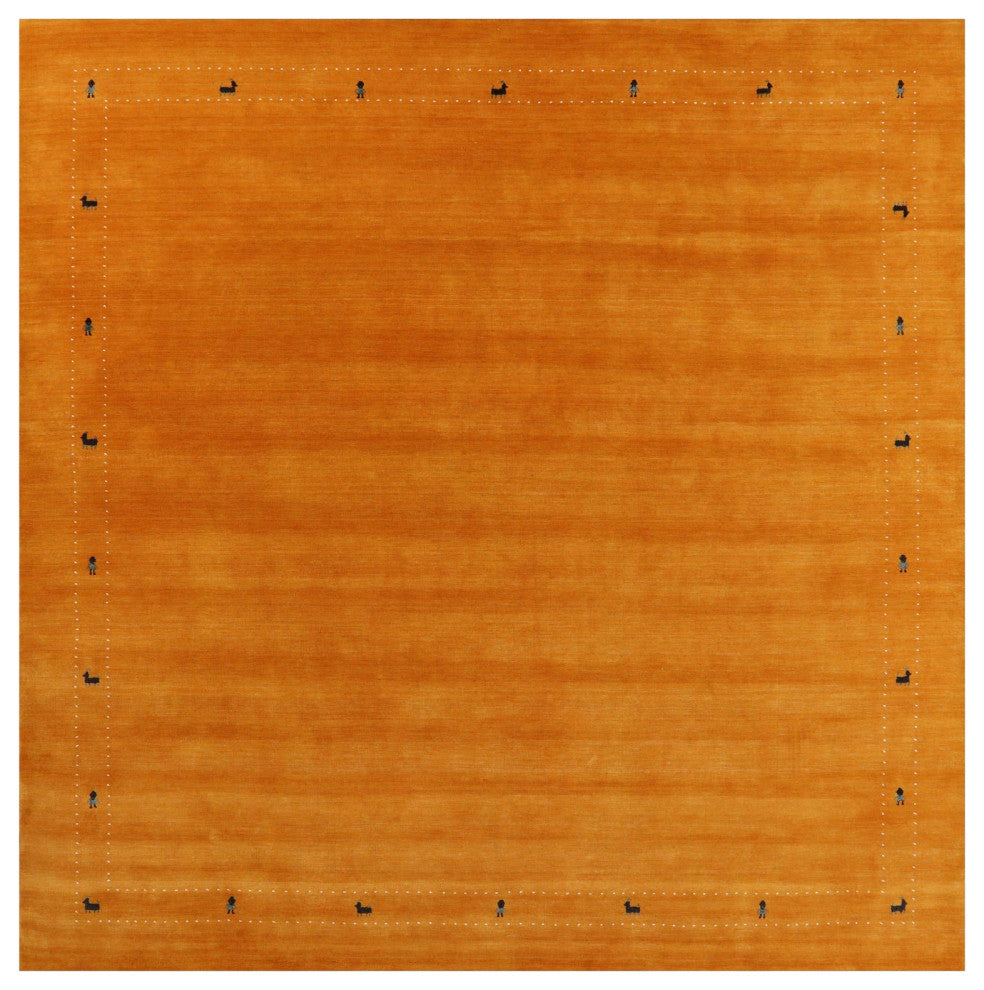 10' Square Persian Gabbeh Hand Knotted Rug - Q15145