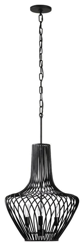 Varaluz-339P03ABL-Three Light Pendant Black