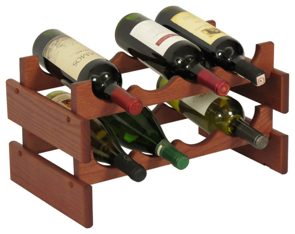 8 Bottle Dakota Wine Rack, Mahogany