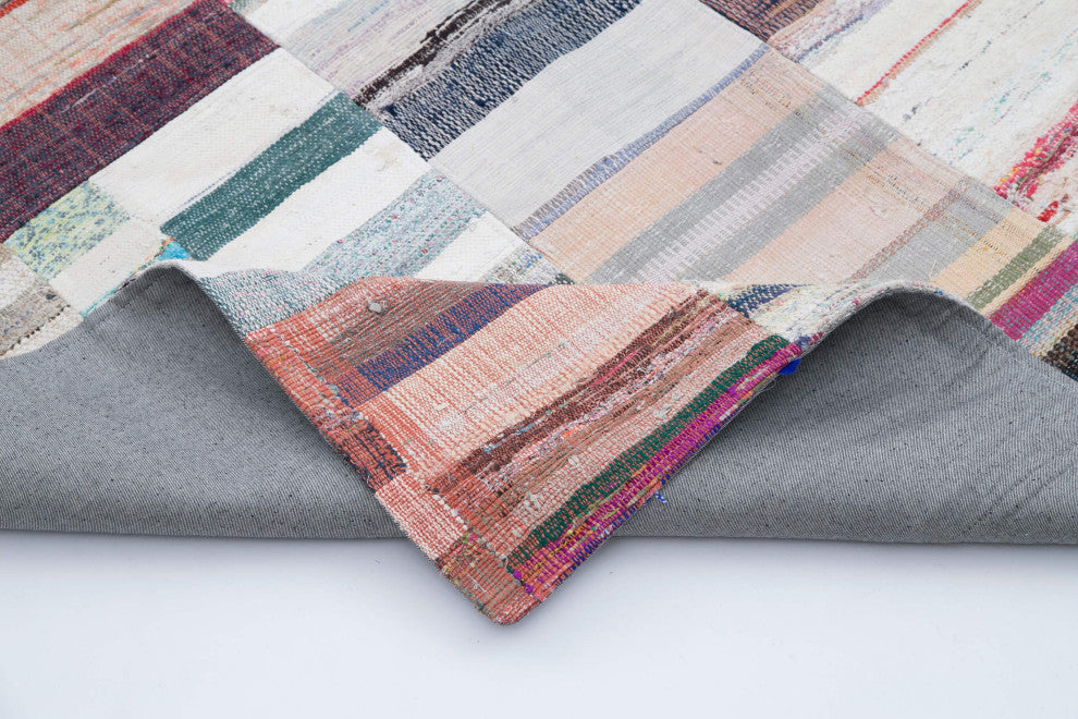 Rug N Carpet - Handmade Anatolian 8' 2'' x 11' 6'' Vintage Patchwork Kilim Rug
