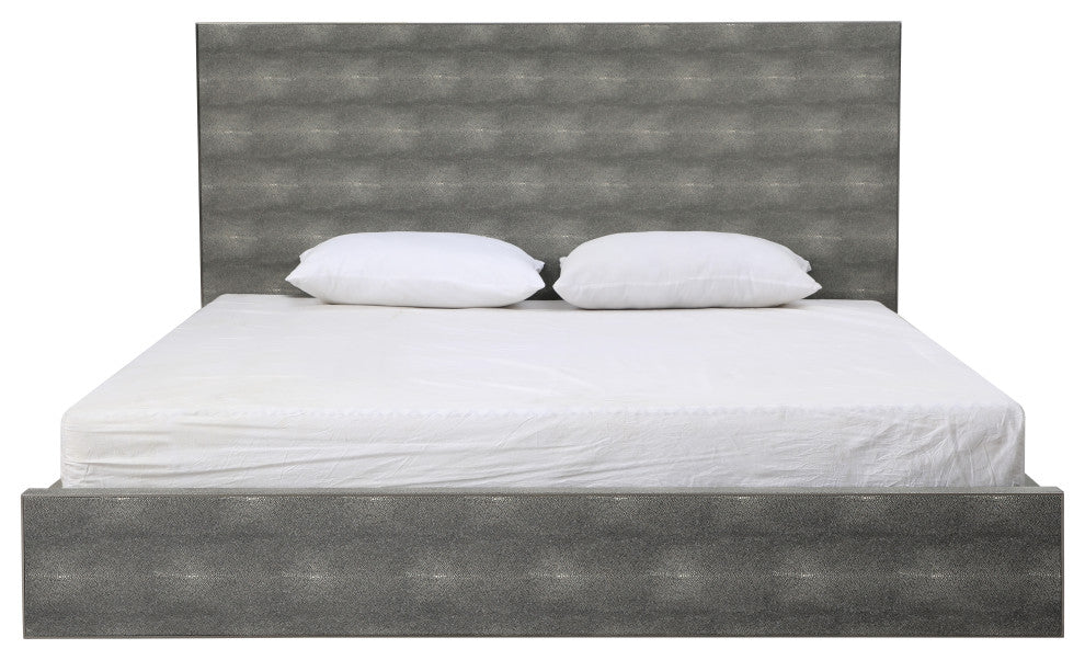 Modrest Dynasty Modern Shagreen Eastern King Bed