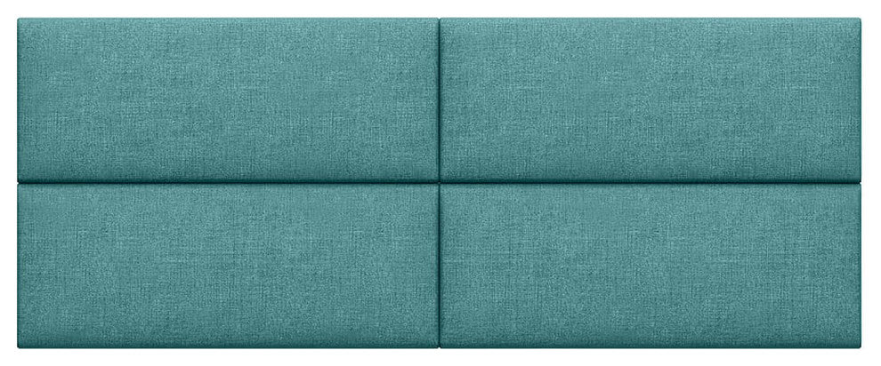 Jaxx Panelist Modern Padded Headboard, Set of 4 Panels, Queen, Surf Turquoise