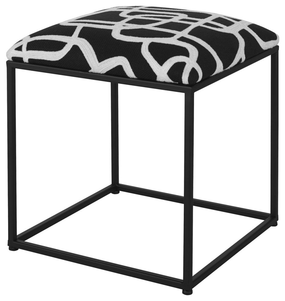 Uttermost Twists And Turns Fabric Accent Stool 23690