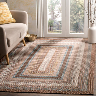 Safavieh Braided Collection BRD313 Rug, Brown/Multi, 6'x9'